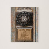 電話アンティークロータリー有料電話の堅牢 ジグソーパズル (縦)