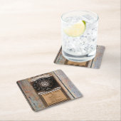 電話アンティークロータリー有料電話の堅牢 スクエアペーパーコースター (インサイチュ)