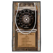 電話アンティークロータリー有料電話の堅牢 スモールペーパーバッグ (正面)