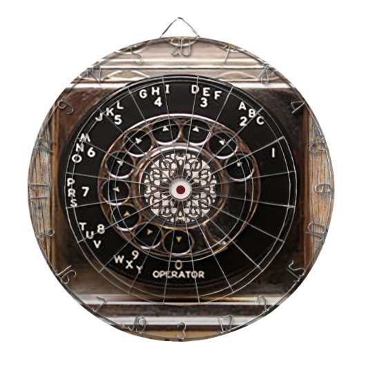 電話アンティークロータリー有料電話の堅牢 ダーツボード (正面)