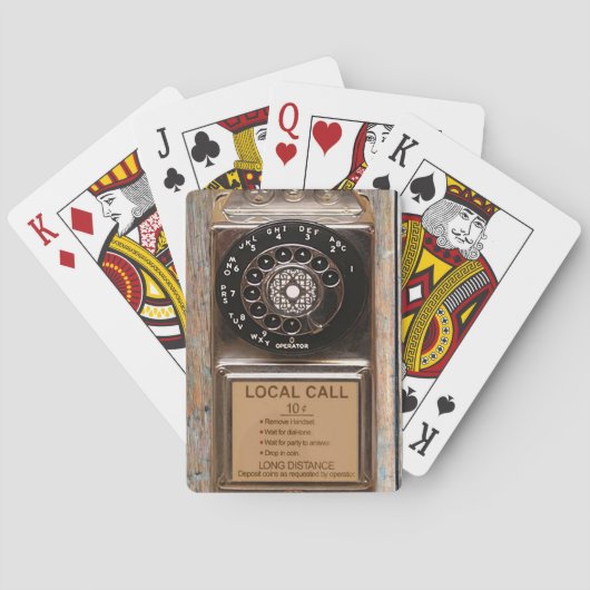 電話アンティークロータリー有料電話の堅牢 トランプ (裏面)