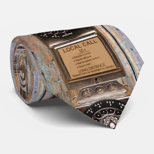 電話アンティークロータリー有料電話の堅牢 ネクタイ (ロール)