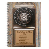 電話アンティークロータリー有料電話の堅牢 ノートブック (正面)