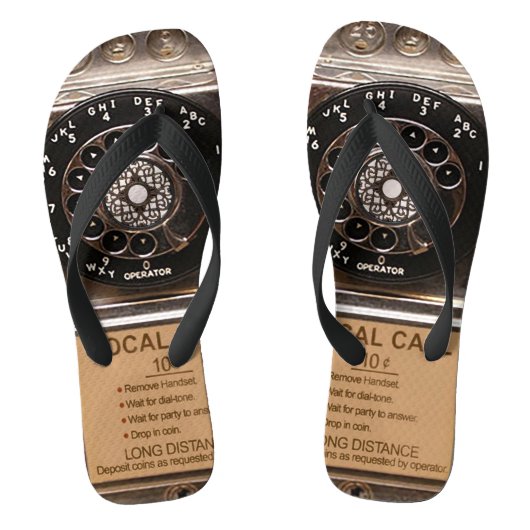 電話アンティークロータリー有料電話の堅牢 ビーチサンダル (フットベッド)