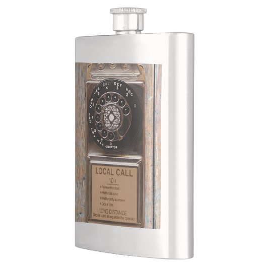 電話アンティークロータリー有料電話の堅牢 フラスク (左)