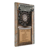 電話アンティークロータリー有料電話の堅牢 ミニクリップボード (アングル)