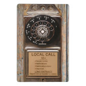 電話アンティークロータリー有料電話の堅牢 ミニクリップボード (裏面)