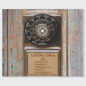 電話アンティークロータリー有料電話の堅牢 ラッピングペーパー (フラット)