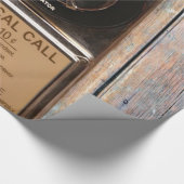 電話アンティークロータリー有料電話の堅牢 ラッピングペーパー (角)