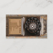 電話アンティークロータリー有料電話の堅牢 名刺 (裏面)