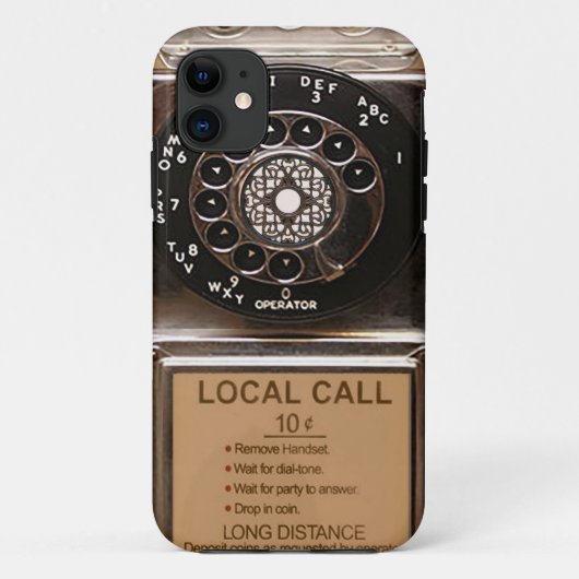 電話アンティークロータリー有料電話の堅牢 Case-Mate iPhoneケース (裏面)