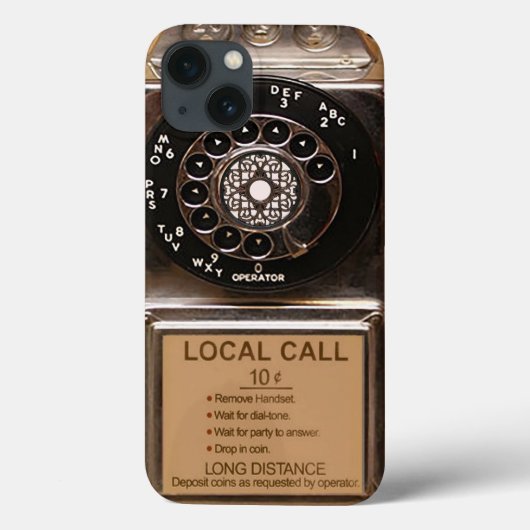 電話アンティークロータリー有料電話の堅牢 Case-Mate iPhoneケース (裏面)