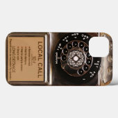 電話アンティークロータリー有料電話の堅牢 Case-Mate iPhoneケース (裏面 (横))