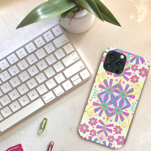 電話イエローユニークフローラ粉末トレンディー iPhone 13 PRO MAXケース