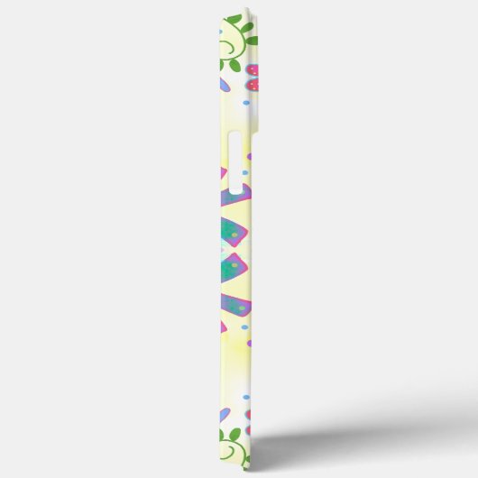 電話イエローユニークフローラ粉末トレンディー Case-Mate iPhoneケース (裏面 / 右)