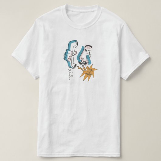 電話オペレータ Tシャツ (デザイン正面)