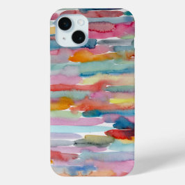 電話カラフルケース、抽象芸術アート、ブラシストローク iPhone 15 MINIケース