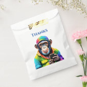 電話カラフル付きチンパンジー –  フェイバーバッグ (封をした状態)