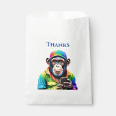 電話カラフル付きチンパンジー –  フェイバーバッグ (正面)