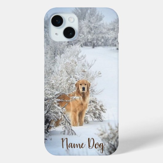 電話ケースのゴールデンレトリバーの名前を変更する Case-Mate iPhoneケース (裏面)