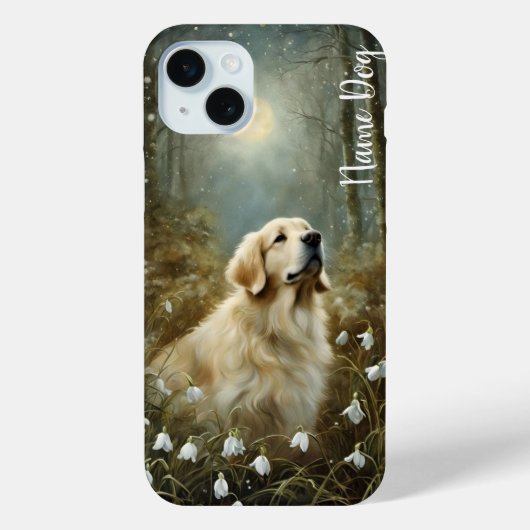 電話ケースのゴールデンレトリバー犬の名前を変更する Case-Mate iPhoneケース (裏面)