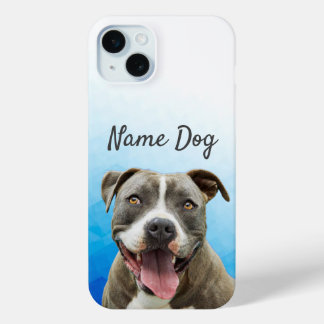 電話ケースのピットブル犬の名前を変更する iPhone 15 MINIケース