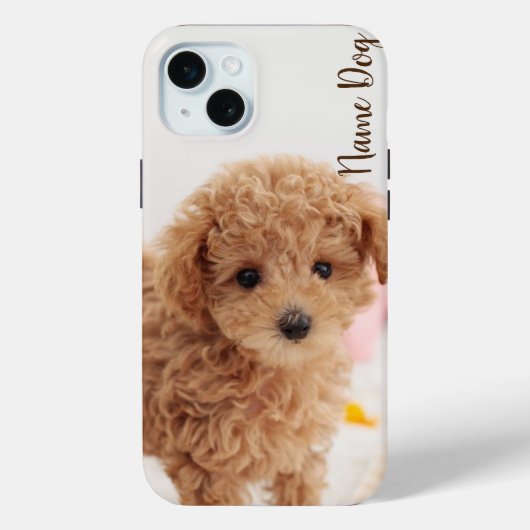 電話ケースのプードル犬の名前を変更する Case-Mate iPhoneケース (裏面)