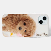電話ケースのプードル犬の名前を変更する Case-Mate iPhoneケース (裏面 (横))