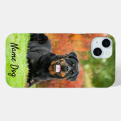 電話ケースのロットワイラー犬の名前を変更する Case-Mate iPhoneケース (裏面 (横))