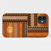 電話ケースエキゾチックな木製インレイルック&モノグラム Case-Mate iPhoneケース (裏面(横))