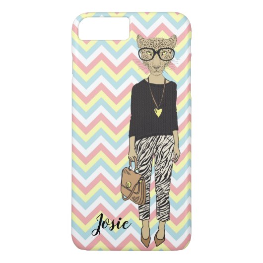 電話ケースカバーhipster catの名前 Case-Mate iPhoneケース (裏面)