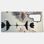 電話ケースブラックチューリップ SAMSUNG GALAXYケース (裏面横)