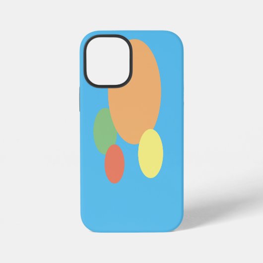 電話ケースミニマル抽象芸術レインボー紙吹雪名 iPhoneケース (裏面)