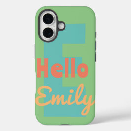 電話ケースモノグラムカスタムミントピンク10代のピーチ iPhone 16ケース