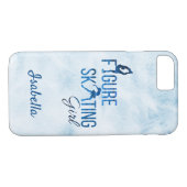 電話ケース姿スケートで滑るガールの青い線 Case-Mate iPhoneケース (裏面(横))