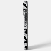 電話ケース用の白黒フローラデザイン Case-Mate iPhoneケース (裏面 / 左)