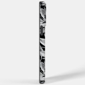 電話ケース用の白黒フローラデザイン Case-Mate iPhoneケース (裏面 / 右)