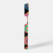 電話ケース黒とカラフル本物のデザイン iPhoneケース (右側面)