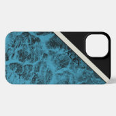 電話ケース「ウッドターコイズ」 iPhone 15ケース (裏面横)