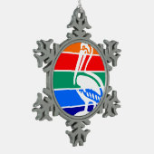 電話ケース スノーフレークピューターオーナメント (左)