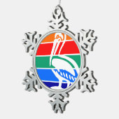 電話ケース スノーフレークピューターオーナメント (右)