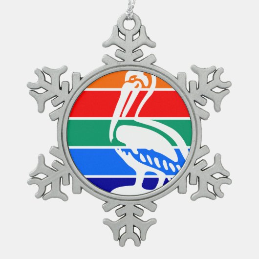 電話ケース スノーフレークピューターオーナメント (正面)