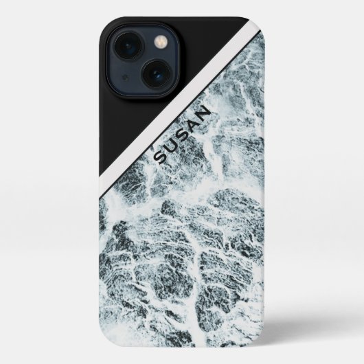 電話ケース「木製ホワイト」 iPhone 15ケース (裏面)