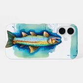 電話ケース – 水彩シリーズ:マス/サーム iPhone 16ケース (裏面横)