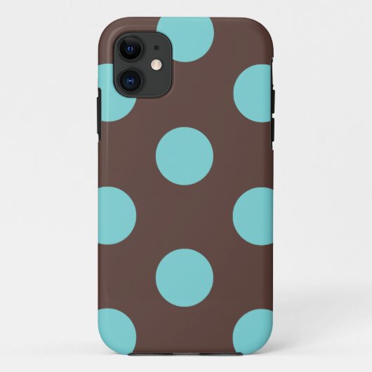 電話ケース:水玉模様(Brown & Blue) Case-Mate iPhoneケース (裏面)