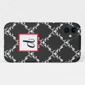 電話ケース、白黒 Case-Mate iPhoneケース (裏面(横))