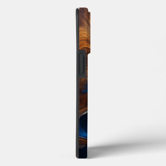 電話ケース、青王室の樹脂、バリ木材デザイン Case-Mate iPhoneケース (裏面 / 右)