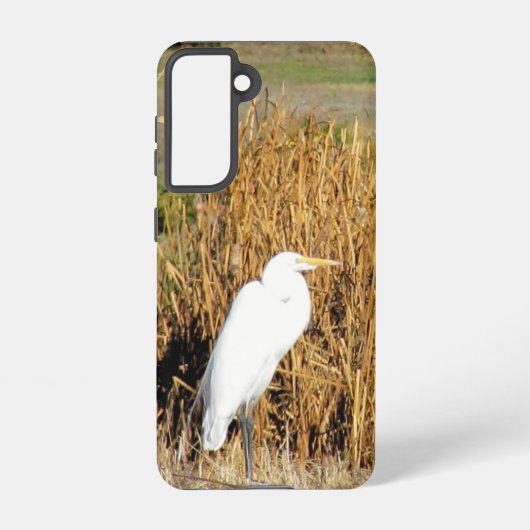 電話ケース – Egret in Grass Samsung Galaxyケース (裏面)