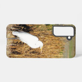 電話ケース – Egret in Grass Samsung Galaxyケース (裏面横)