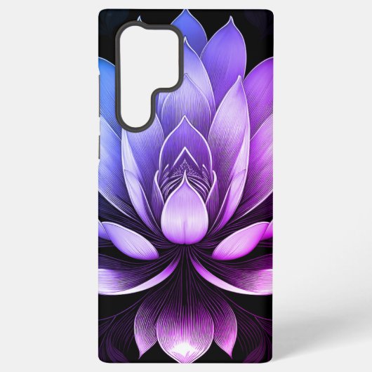 電話ケース Lilly 紫色 Samsung Galaxyケース (裏面)